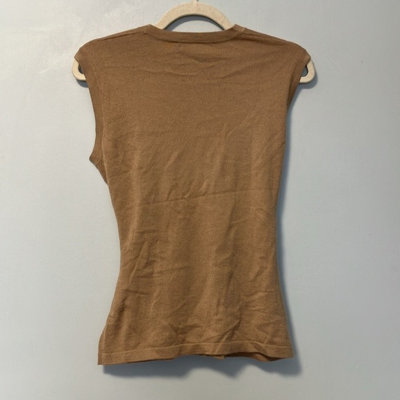 Derek Lam tan camel cashmere silk blend sleeveless top - Picture 4 of 4